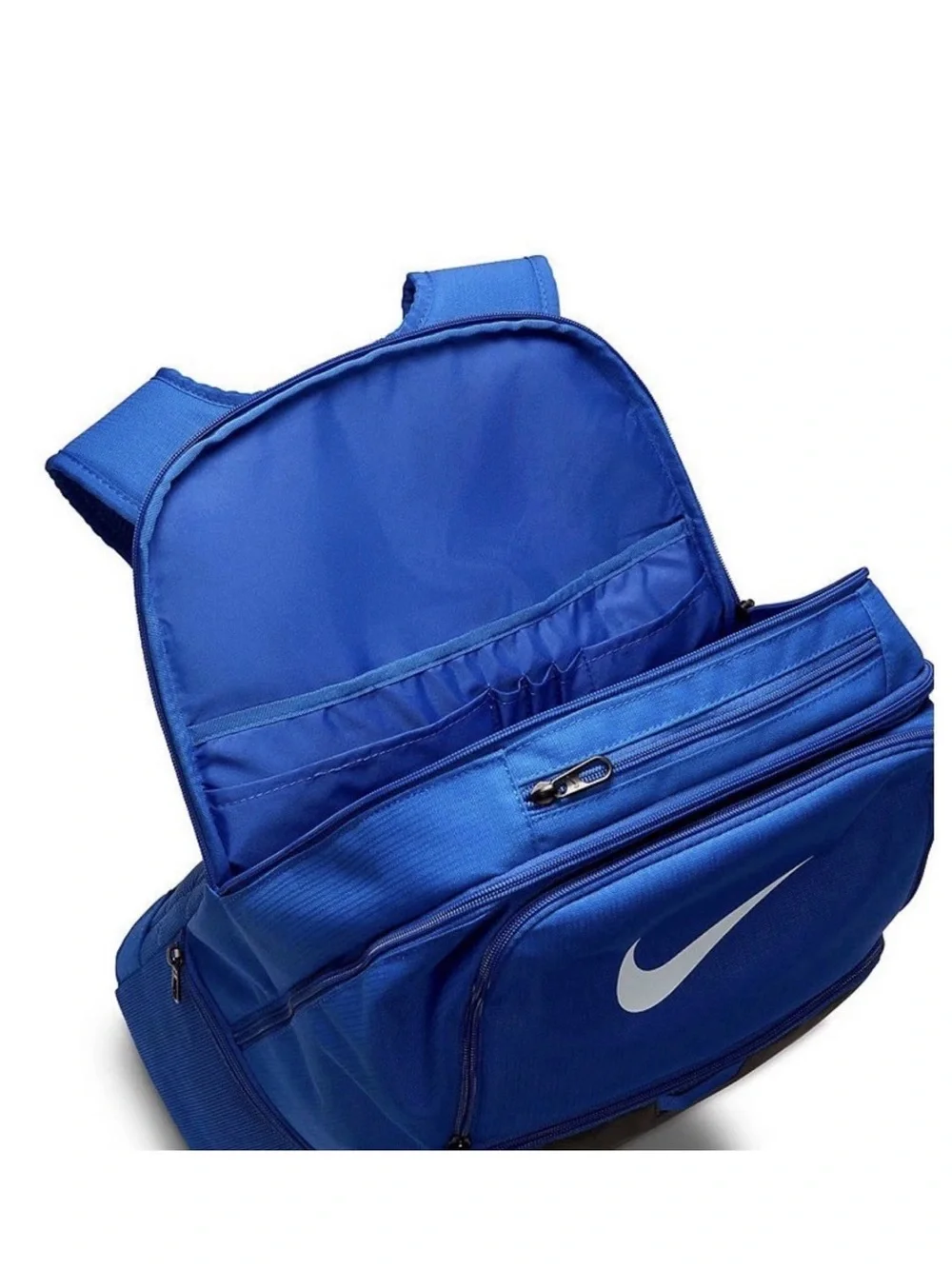 Nike Blue and Black Men's Backpack with White Swoosh